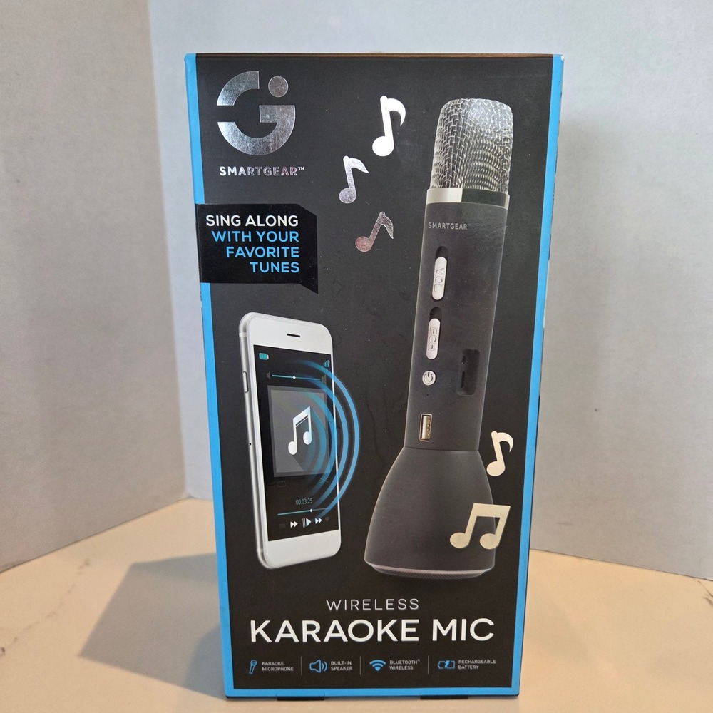 SmartGear Wireless Karaoke Microphone‎ Built-in Speaker Bluetooth Rechargeable